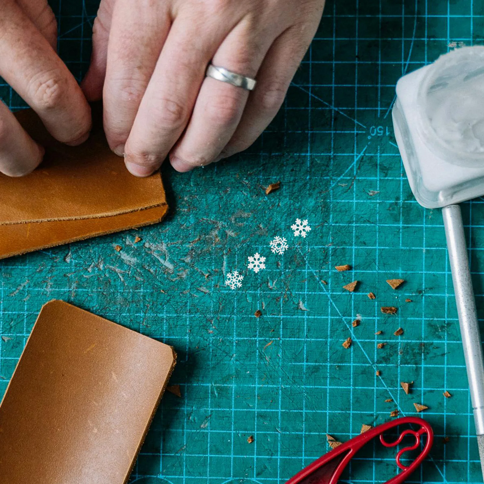 

6 Boxes White Mini Snowflake Patches Nail Craft Charms Glitter Sequins For Diy Manicure Decorations Tiny Snowflake Ornaments