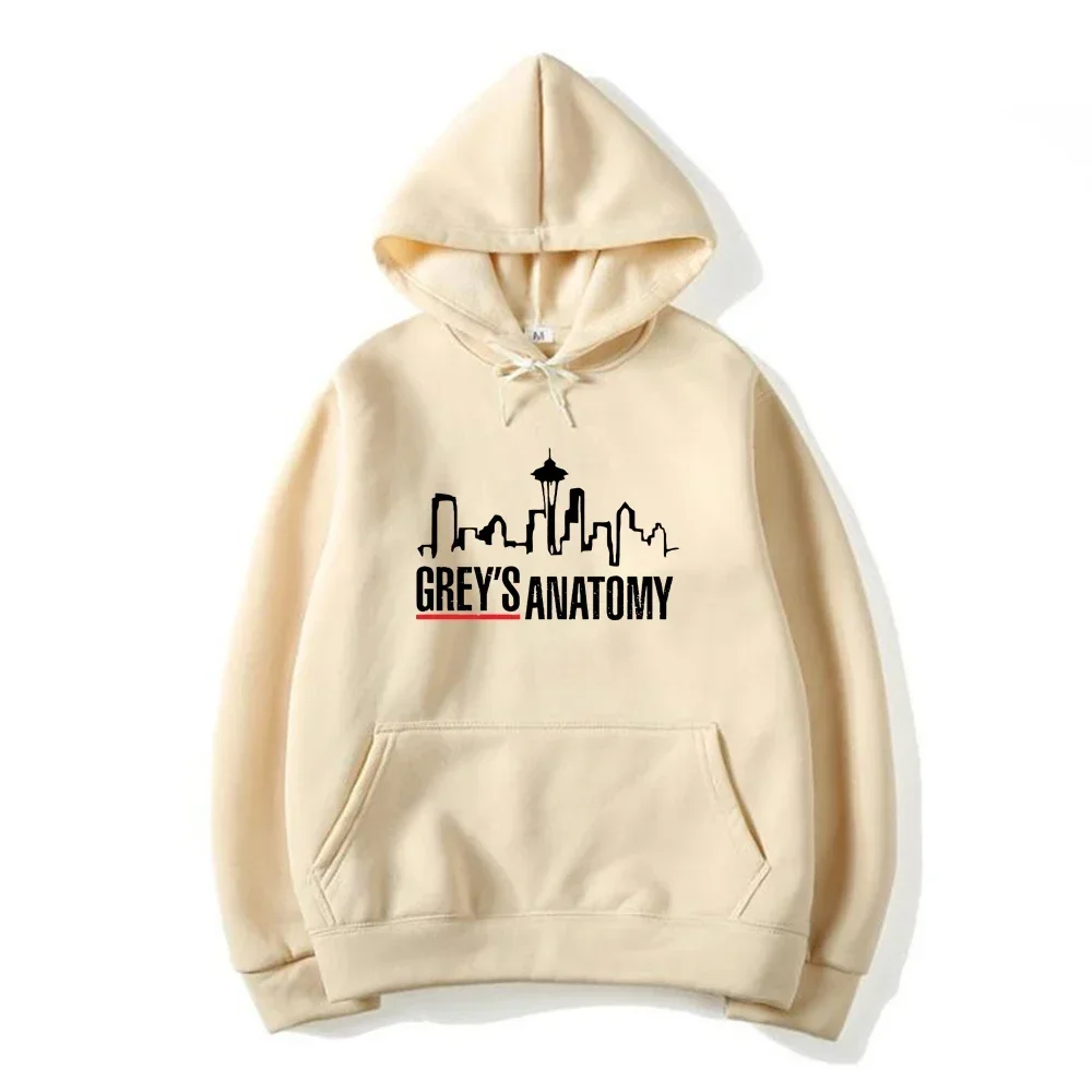 رمادي تشريح هوديي رمادي سلون التذكاري مستشفى هوديس الرجال طويلة الأكمام البلوفرات بلايز عادية برنامج تلفزيوني مستوحاة البلوز