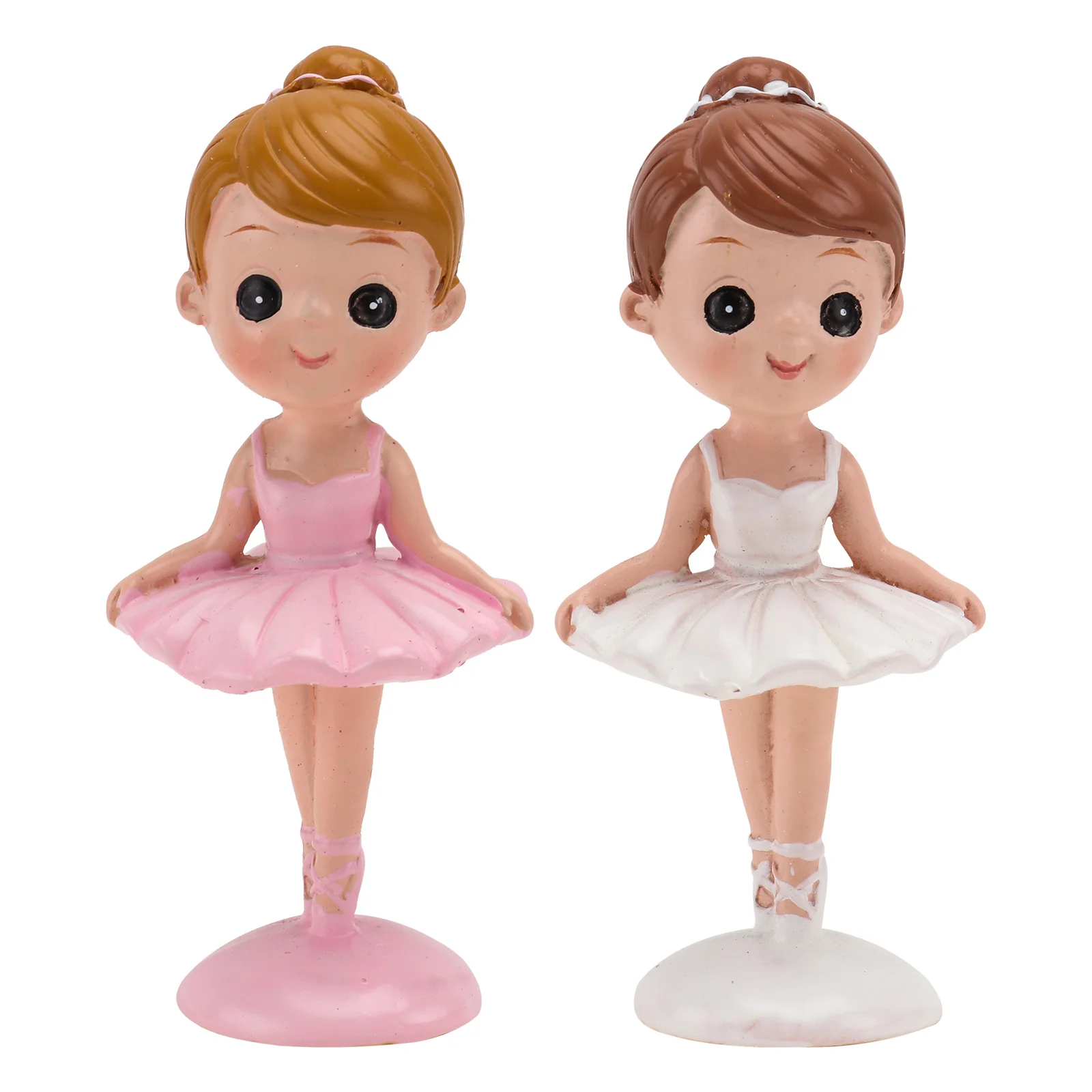 

2Pcs Safe Eco Friendly Resin Ballet Desktop Adornment Car Party Cake Decor Ballet Ornament Desktop Resin Adornment