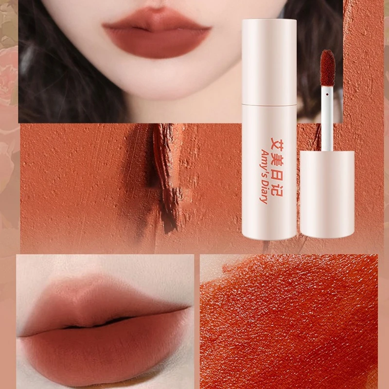 Wasserdichter matter Samt Lip gloss lang anhaltende nicht markierende nackte rosa rote sexy flüssige Lippenstifte koreanische Make-up kosmetische Werkzeuge