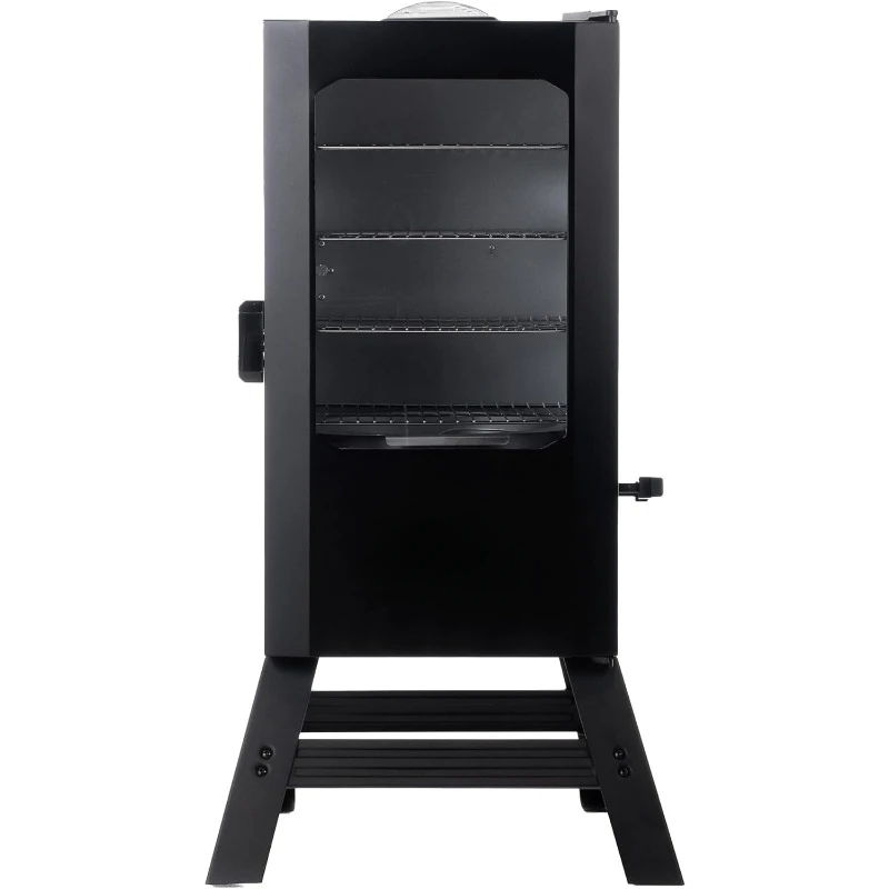 30-inch Digital Electric Vertical BBQ Smoker with Leg Kit, Side Wood Chip Loader and 710 Cooking Square Inches in Black home.