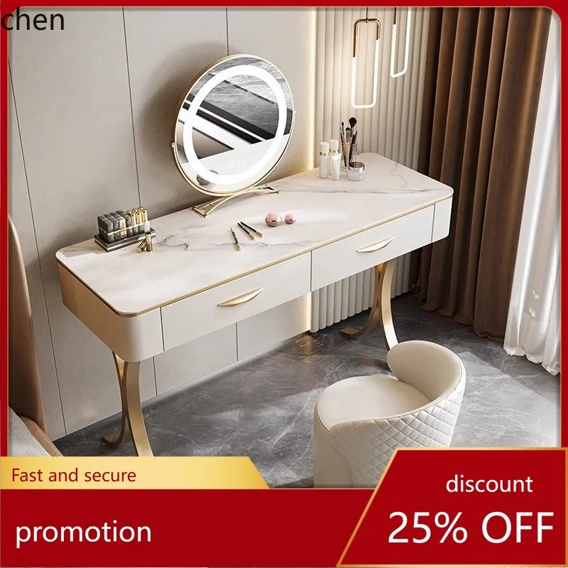 HT Rock Board Dressing Table Bedroom Modern Minimalist fashion Household Makeup Table Solid Wood Desk
