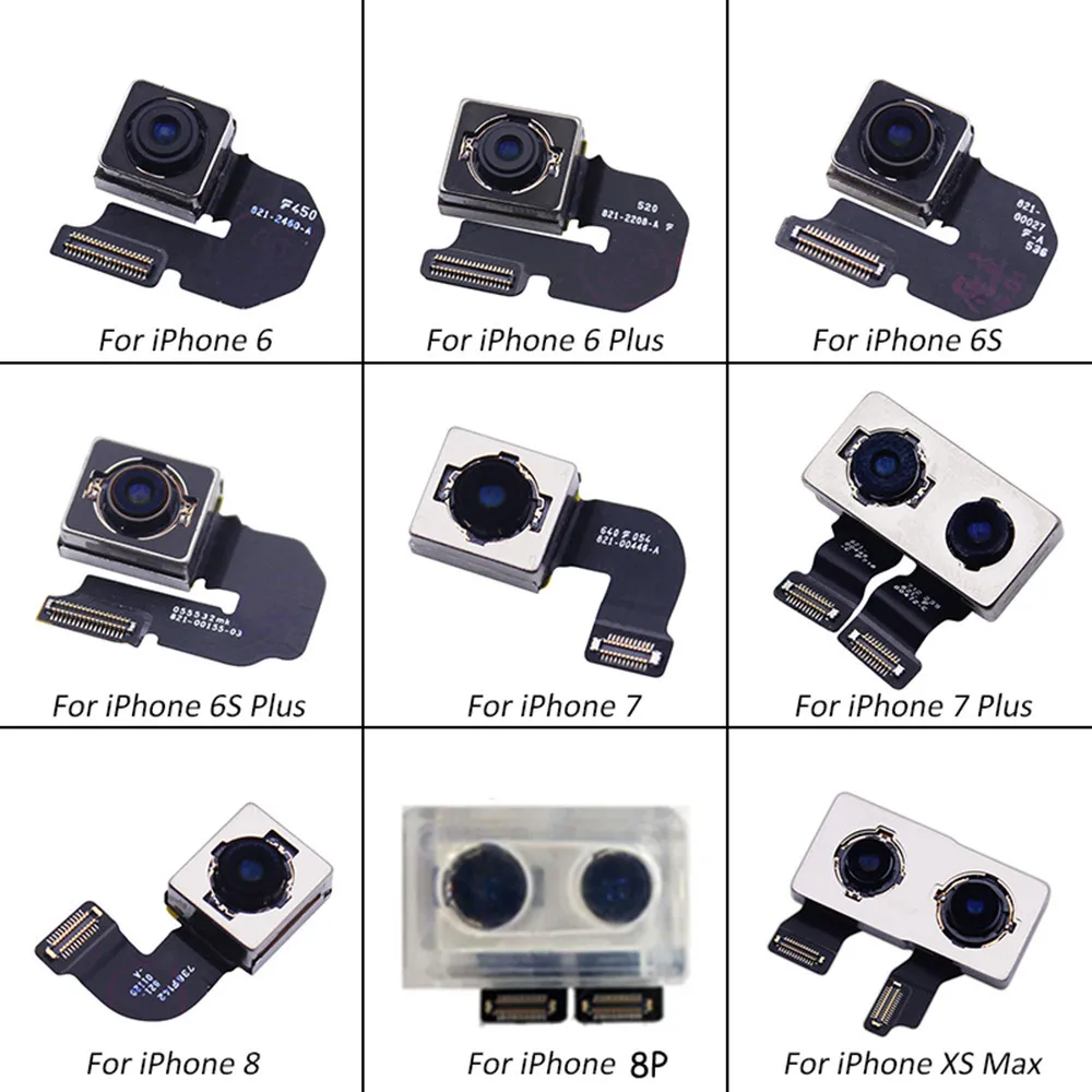 Back Camera For iPhone  7P 8P 7 8 Plus Back Camera Rear Main Lens Flex Cable Camera For iphone X XR XS MAX 11 12 PRO Camera