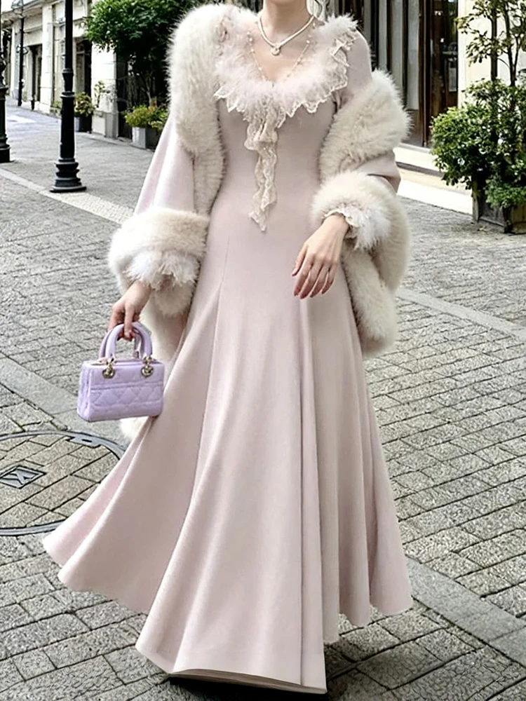 Warme gebreide jas en priem tweedelige set voor dames Winter Faion Afslanken Ensemble Zachte Sle Geschikt voor feesten en data