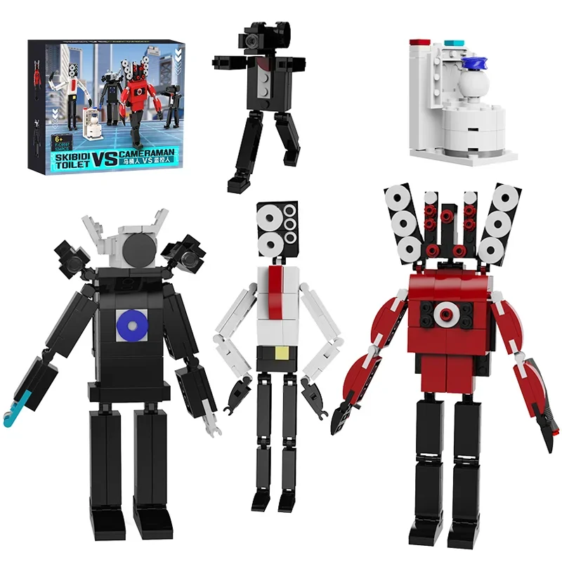 The Camerman Titan/Camera Titan and Speakerman Titan/Speaker Titan from Skibidi Toilet ,DIY Bricks Toys Suit Children's Gift