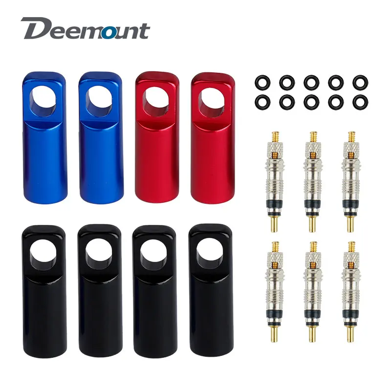 Deemount 2 w 1 Presta Caps F/V Valve Core Overhaul Install Tool CNC Anodized Alloy Light Weight Bicycle Valve Nipple 10/4/2PCS