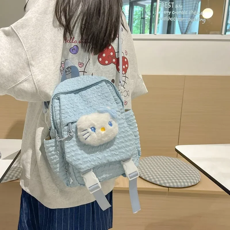 

Miniso Sanrio KT Cat, Студенческая Повседневная дорожная школьная сумка, милый рюкзак для девочек, удобно носить с собой, ежедневный сюрприз, женский подарок