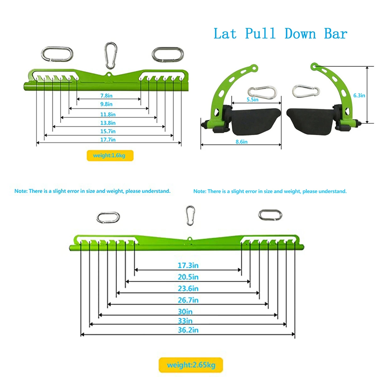 Home Gym Multi-Grip Lat Pull Down Bar Back Spier Gripper Lat Pulldown Handvat Fitness Pulldown Lange Bar Voor Kabel Katrol Machine - afbeelding 1