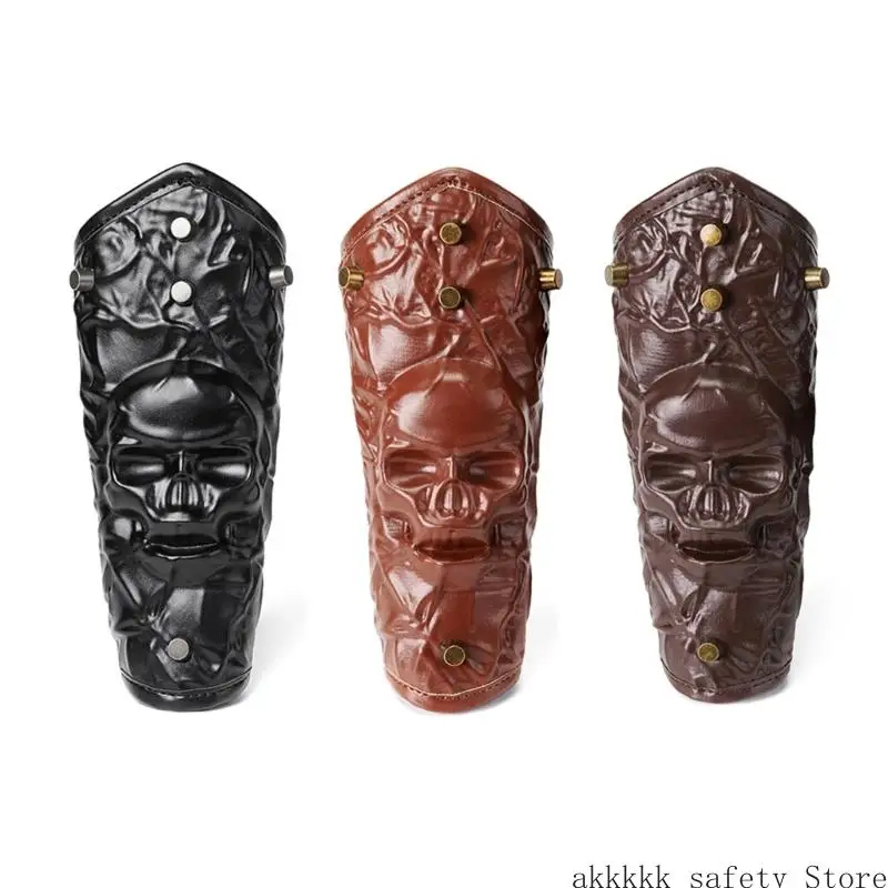 

XXFF Средневековые наручи из искусственной кожи, манжеты, браслет, череп, голова, доспехи, манжеты, набор браслетов в стиле