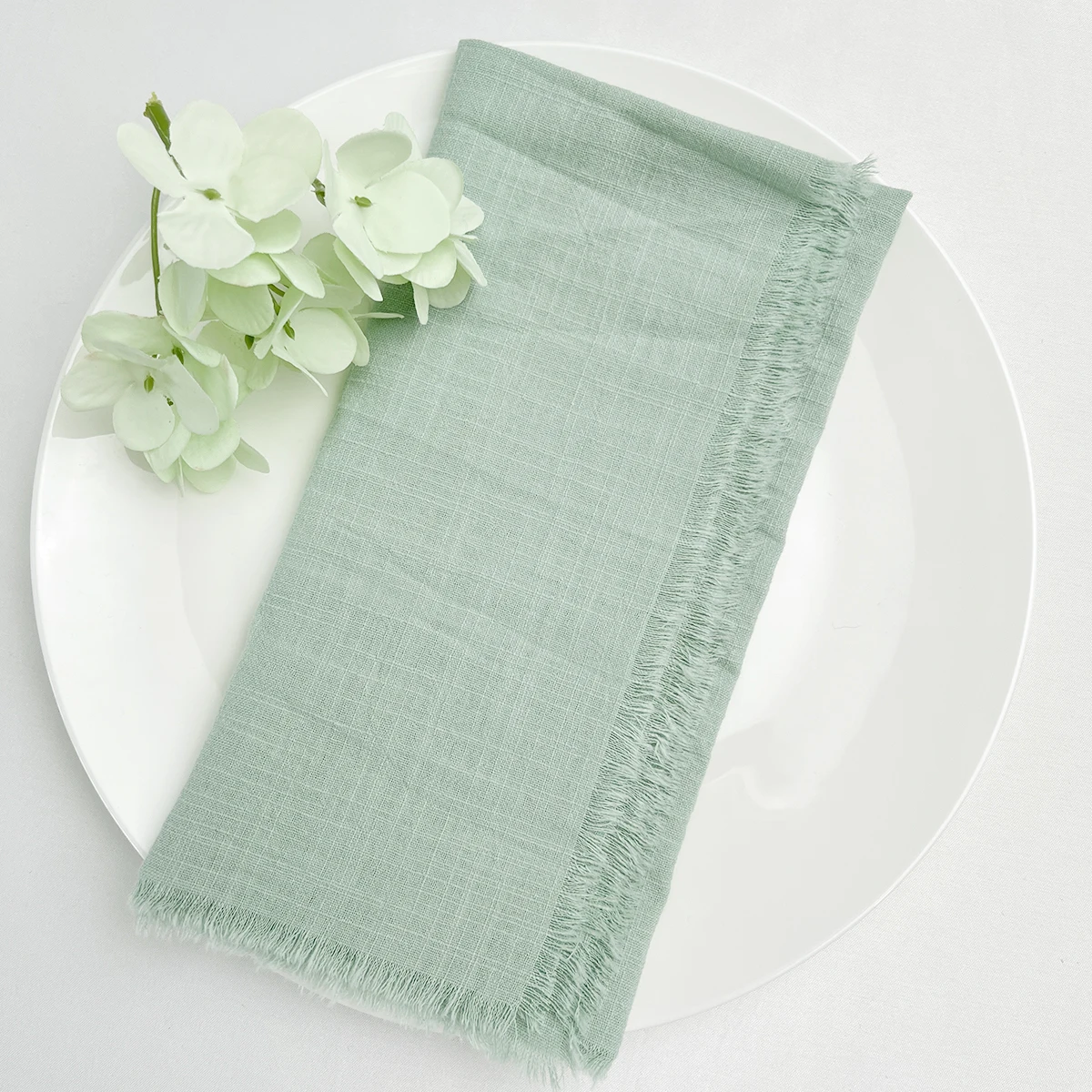 

10/30/50pcs Sage Green Factory Wholesale Serving Cloth Napkins Cotton Fabric Serviette Gauze Table Towels Set Wedding Decoration