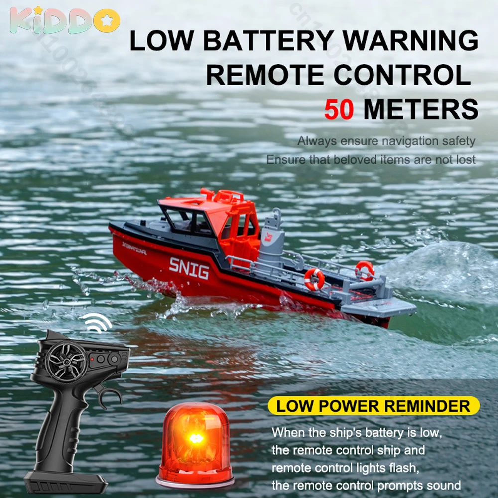 

Brushless Rescue Tugboat 2.4g Wireless Simulation High-Speed Charging Remote Control Rescue Boat Model Electric Endurance Gifts