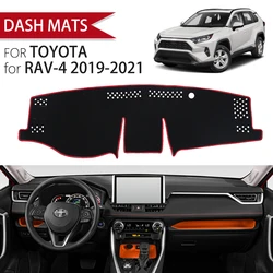 For Toyota Rav-4  2019-2021 Car Dashboard Cover Avoid Light Pad Instrument Platform Cover Mat Carpet Accessories