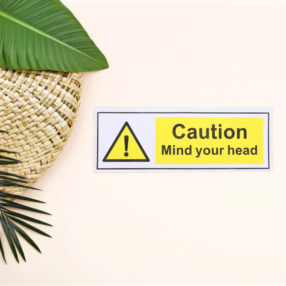 

2pcs Safety Warning Stickers Clear Adhesive Labels Caution Signs Emergency Stop Sign Self-Adhesive Paper For Schools