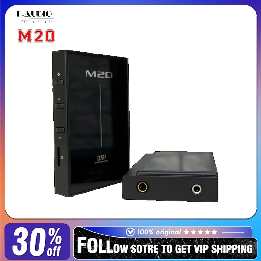 

F. AUDIO M20 Music Player CNC Aluminum 3.0-inch HD Display USB Decoding UAC1.0/2.0 ES9039Q2M DAC DSD1024 3.5/4.4mm Output