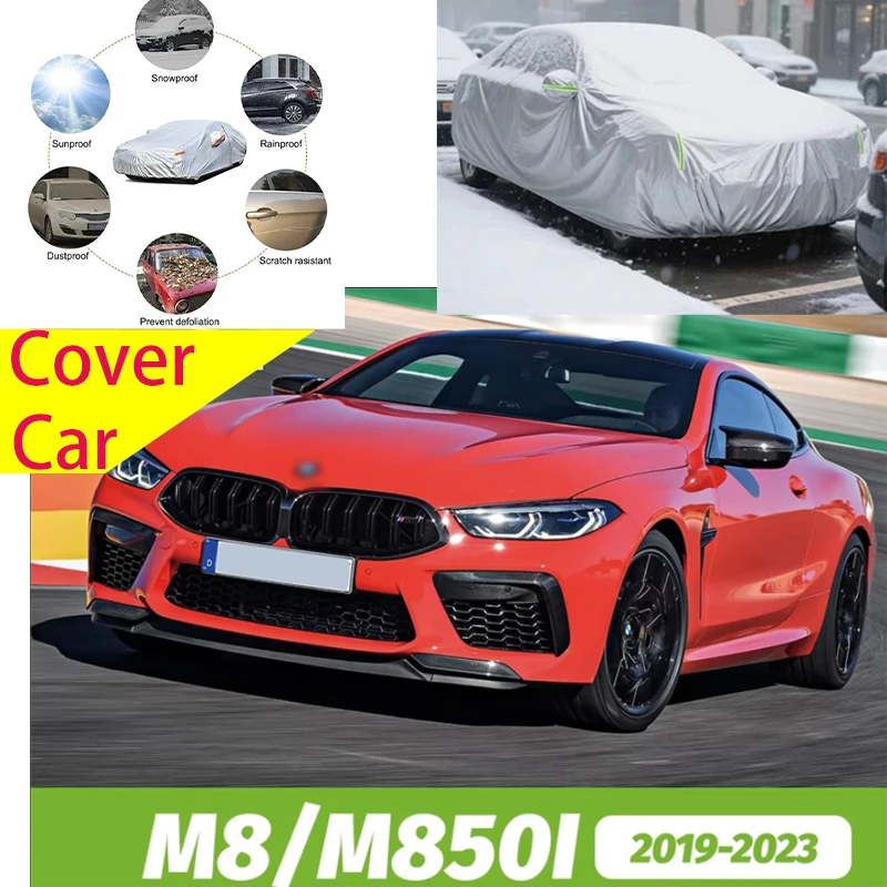 

For BMW M8 M850I 2019-2023 2020 2021 2022 Full Car Covers Outdoor Sun Anti UV Rain Snow Dust Protection Oxford Cloth Accessories