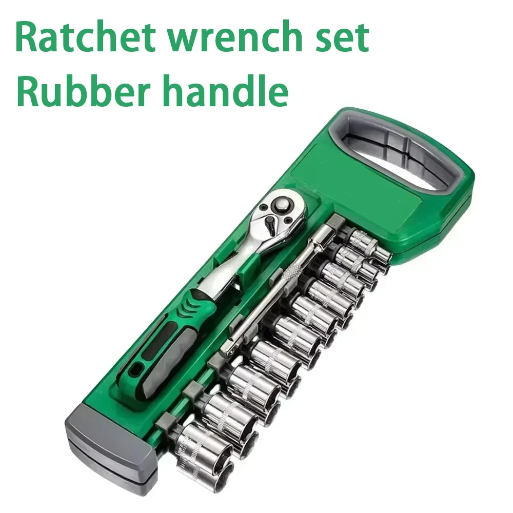 72 سنًا 12 قطعة مجموعة مقابس مفتاح ربط بسقاطة 1/4 "-3/8" -1/2 "مجموعة متري لصيانة السيارات ومجموعة الأدوات المنزلية
