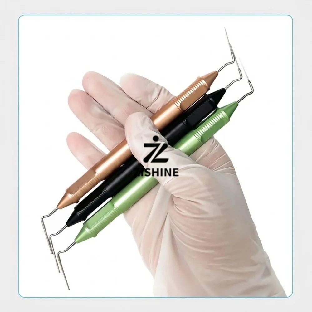 Dental Hand Plugger Set NiTi & Stainless Steel Double-Ended Root Canal Vertical Condensation Obturation Instrument 3Pcs Kit