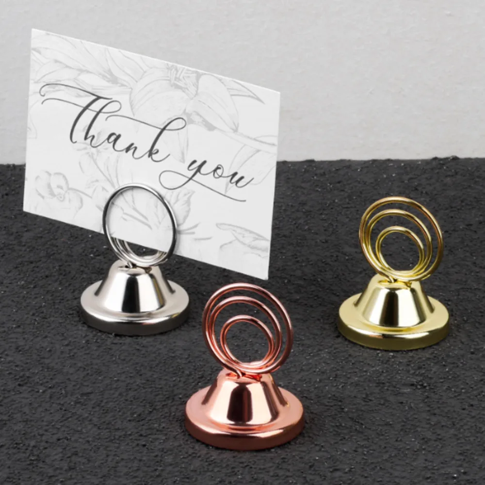 

Цельный металлический зажим для этикеток, рекламная информация, зажим для визитных карточек, зажим для меню ресторана, обеденного стола