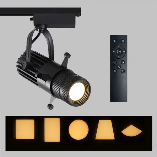 조광 가능 LED 트랙 라이트, 2700K-6500K 줌 가능, 모양 조정 그래픽 커팅 라이트, 초점 페인팅 LED 스포트라이트, 10W, 20W, 30W 