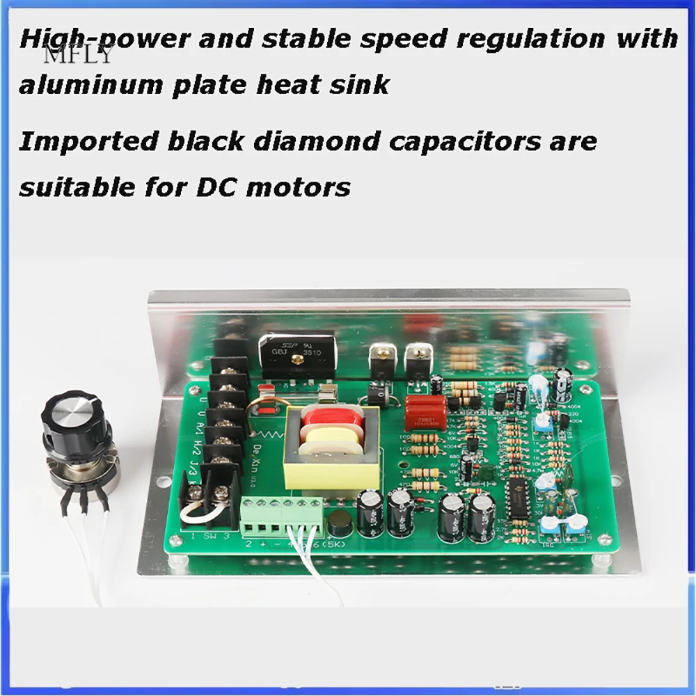 

1HP 220V 110V DC плата контроллера скорости двигателя 750w регулятор двигателя двойная плата драйвера управления