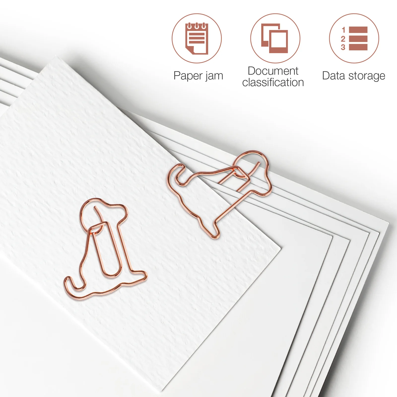 25Pcs Decorative Dog Paper Clips Strong Metal Clip Set for Organizing Business Cards Books Notes Tickets At Home