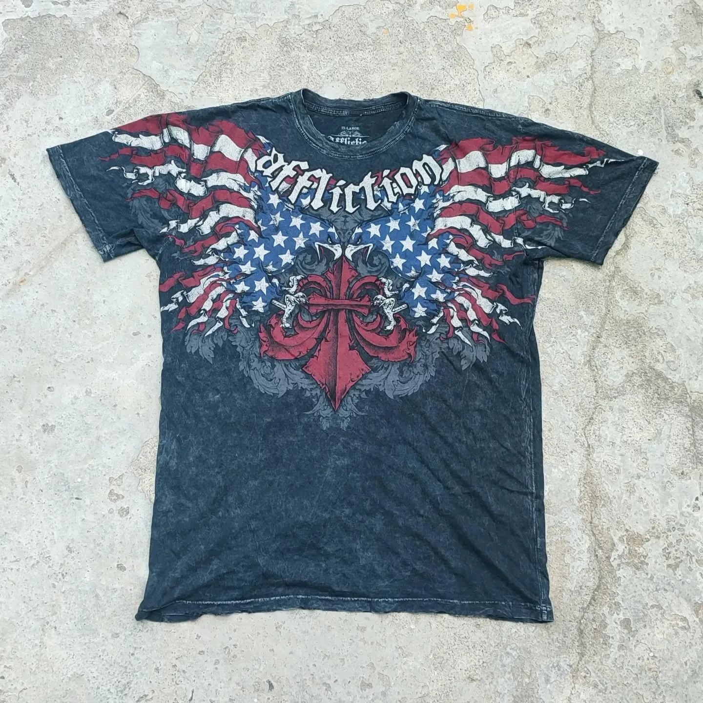 American Affliction T-Shirt für Herren Y2K Street Vintage Mode Lässige Weite T-Shirts Sommerkleidung Lockere Lässige Cartoon Übergroße Oberteile – Detail 2