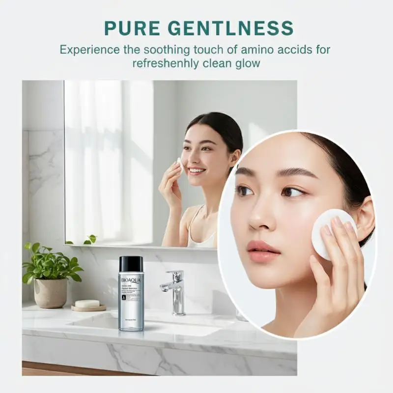 Makeup Remover Facial Cleansing Water 2in1 No Residue Fast Cleanser Non Irritating Formula Home Travel Use