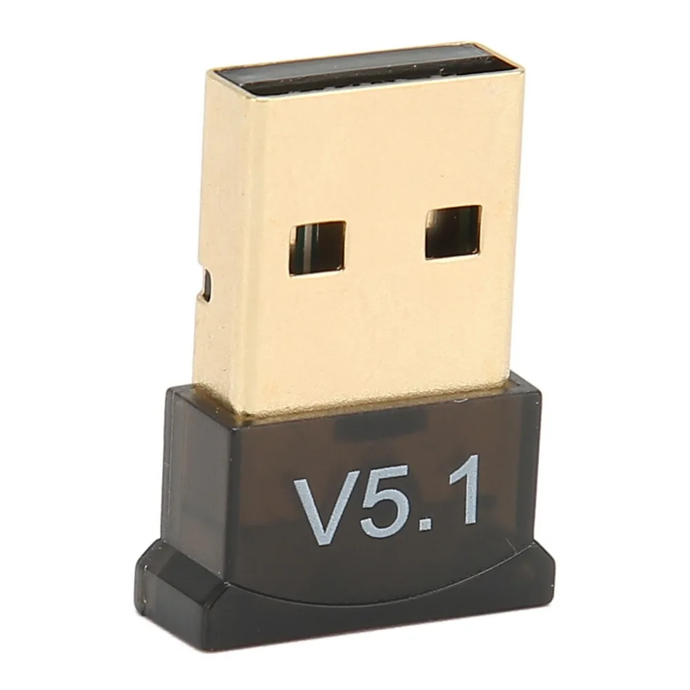 Universal ABS USB BT Adapter Black Plug and Play BT Dongle Wide Coverage Portable Wireless Receive Desktop Laptop