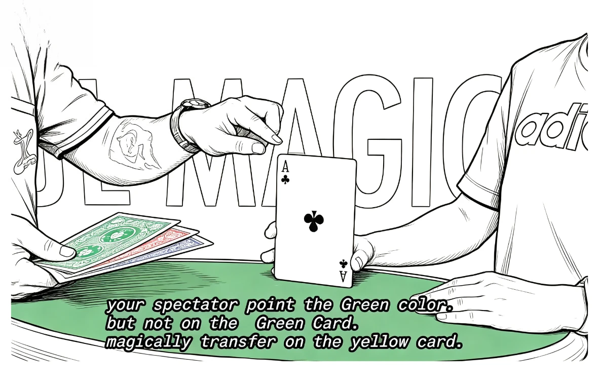Vanishing Ace Jumbo Card Magic Trick – Blank Card to Ace Transformation & Vanish Illusion for Magicians