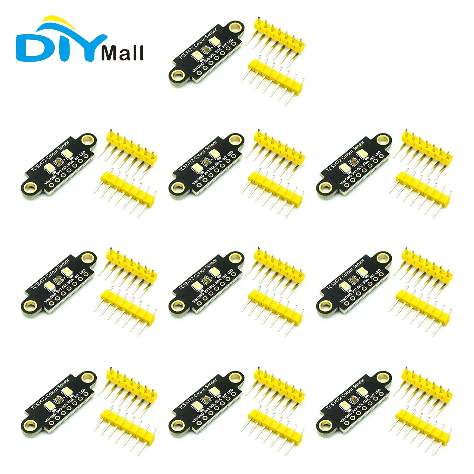 Módulo sensor de reconhecimento de cor rgb, rgb iic com filtro IR para arduino stm32 30, tcs34725