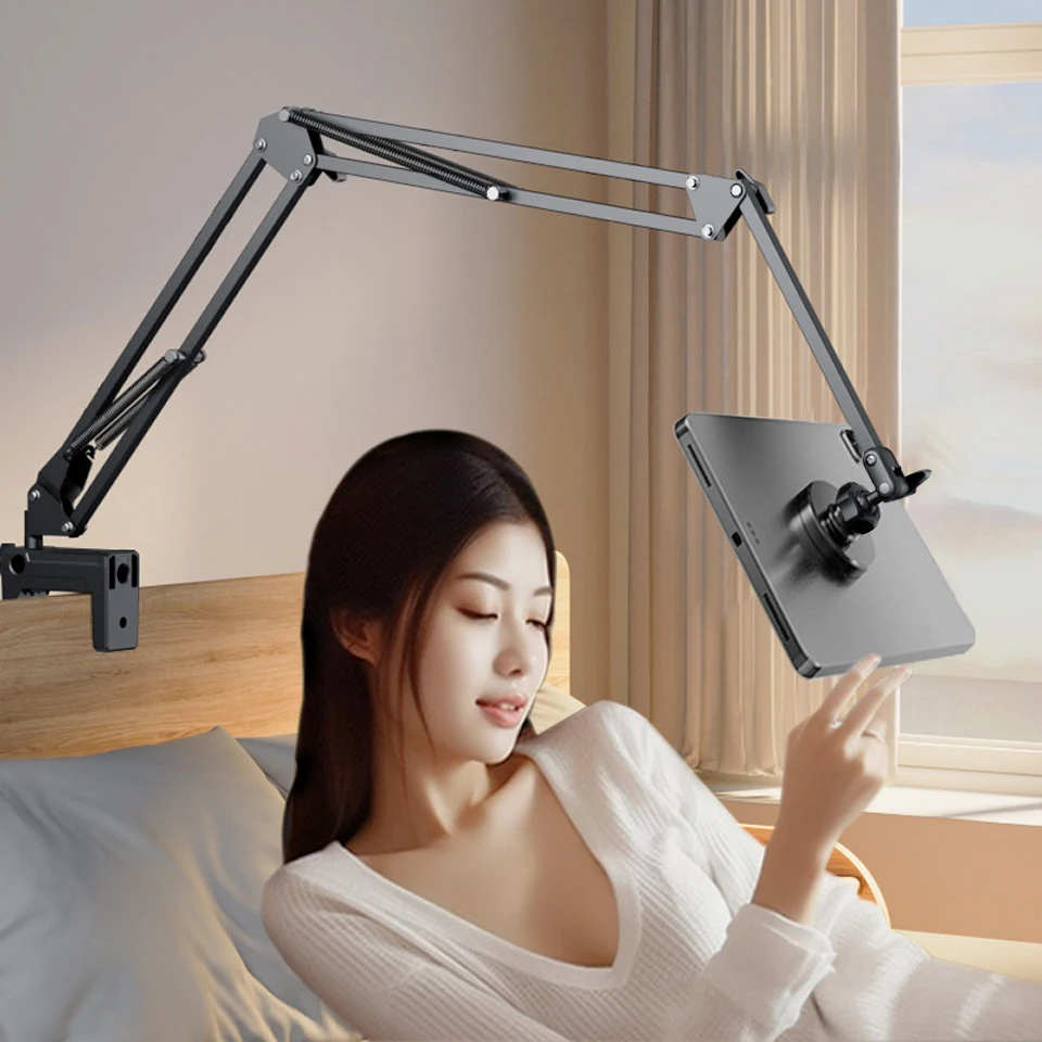 

Adjustable Folding Tablet Stand with MagSafe Magnetic Strong Magnet Lazy Bed Desk Phone Holder for iPad Pro 12.9 Samsung Tablets