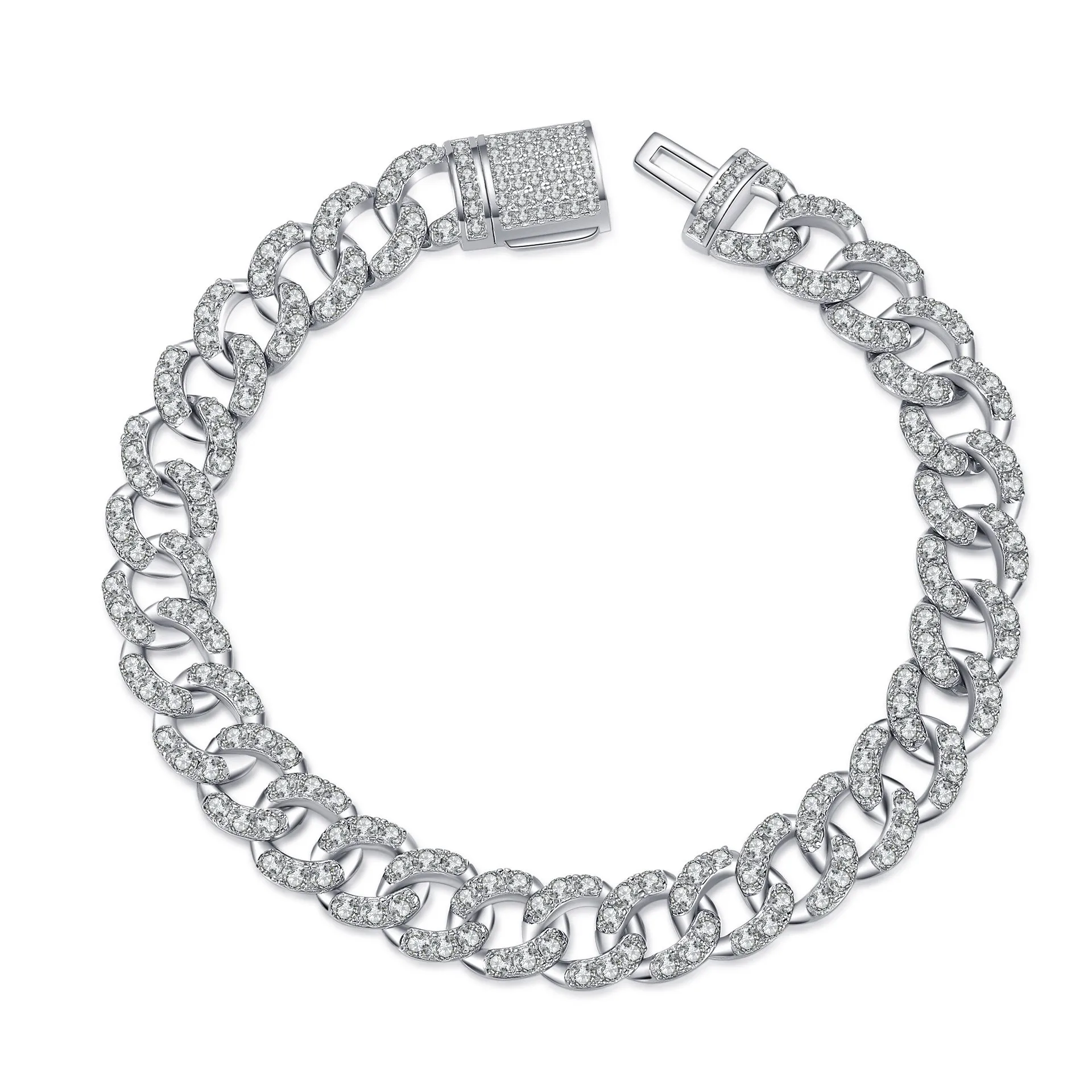 AZ766-S Lefei Fashion Luxury Trend Classic Diamond-set Moissanite Chain Bracelets For Women s925 Silver Jewelry Party Charm Gift