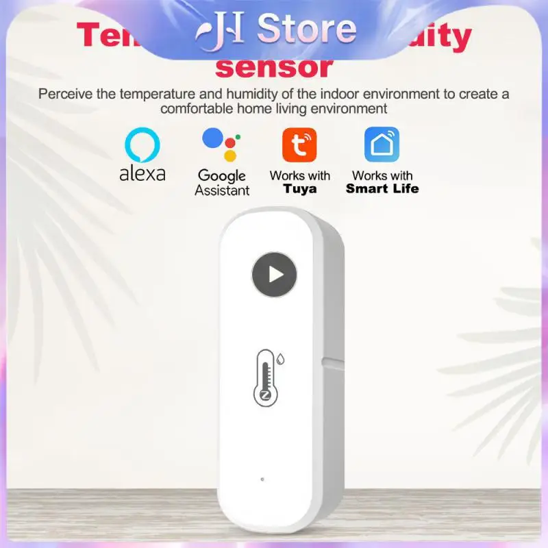 Умный датчик температуры и влажности TUYA WiFi поддерживает Alexa и Google для регулировки температуры и влажности.