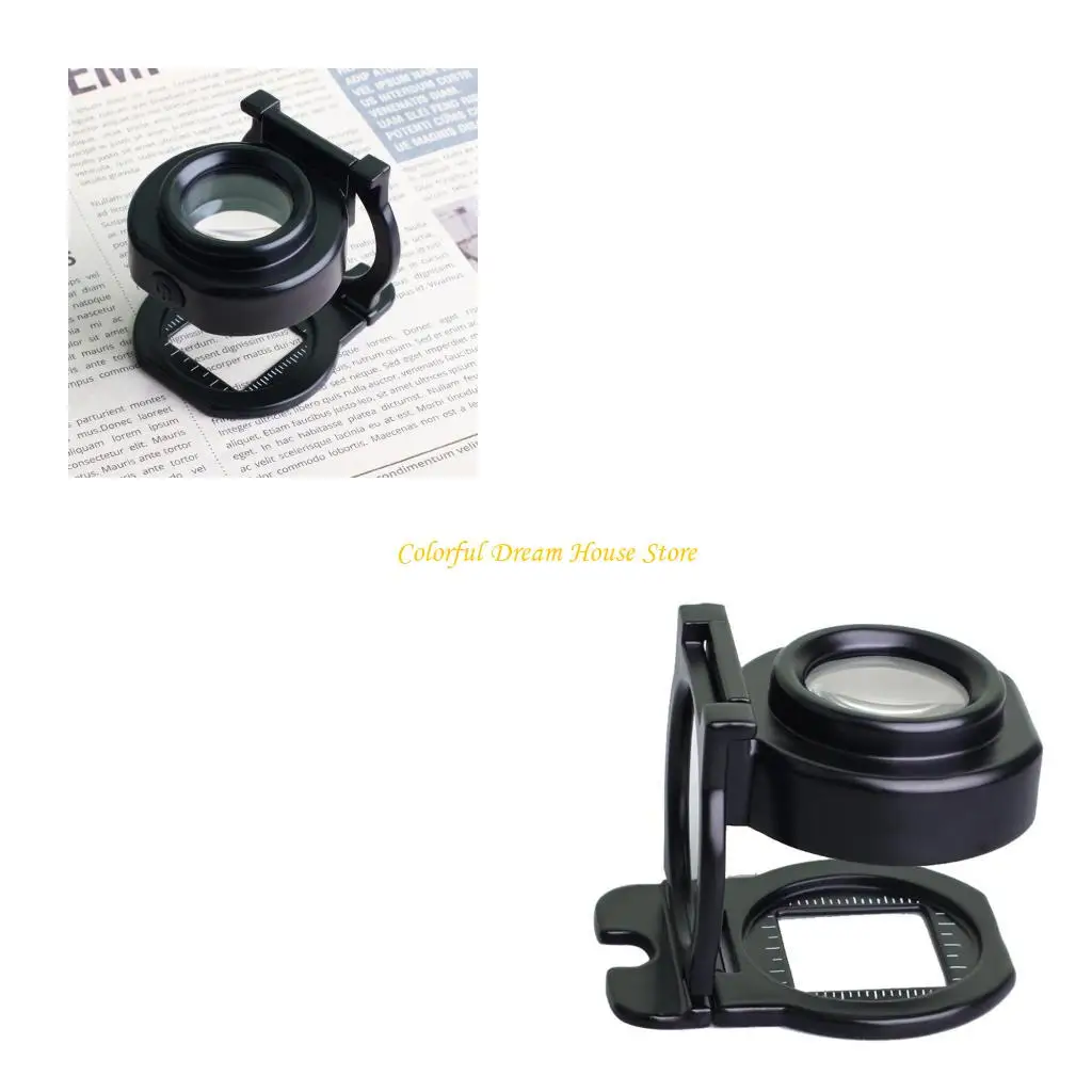 

Handsfree LED Lighted Glass 40X Lens Foldable Eye Loupe Magnifier for Inspection Jewelry