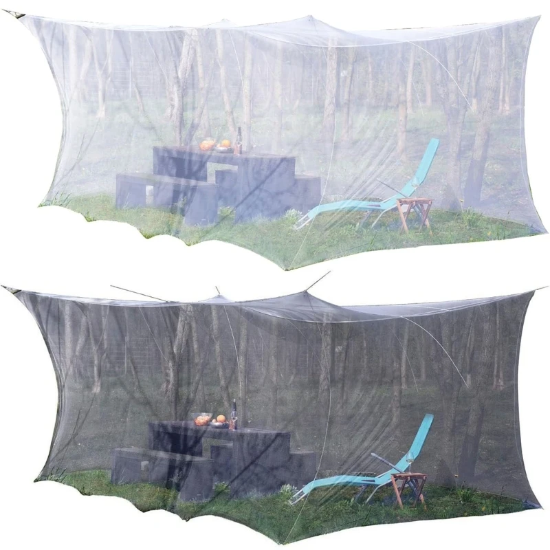 Garden Hanging Insect Cover for Outdoor Seating Areas and Camping Use, Fine Net Surround with Open View Structure 24BD