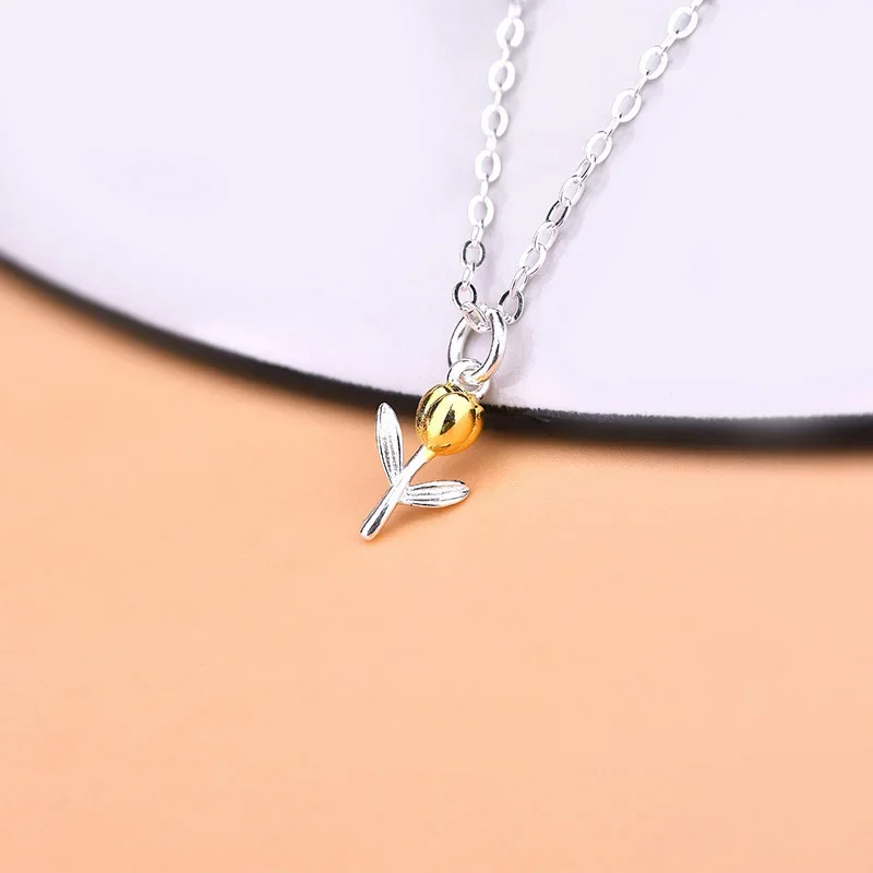 الثقة ديفيس ريال 925 فضة روز زهرة قلادة اليدوية عقد دي اي واي سوار إكسسوارات غرامة 925 الفضة والمجوهرات HY559