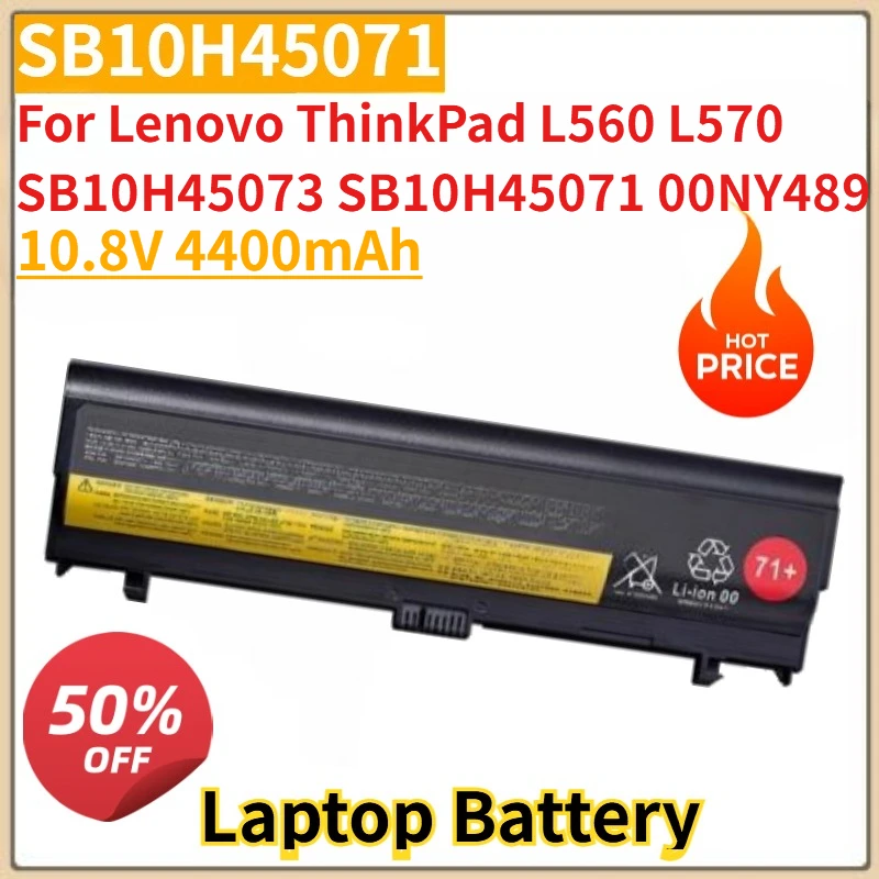 

High Quality New SB10H45071 Laptop Battery 10.8V 4400mAh for Lenovo ThinkPad L560 L570 SB10H45073/SB10H45071/00NY489