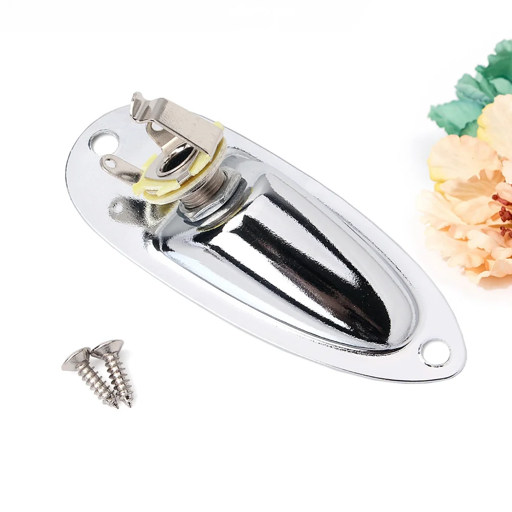 

Boat 1/4 Inch 6.35Mm Guitar Jack Socket With Mounting Screws For Electric Guitar Bass Replacement Chrome Plated Steel