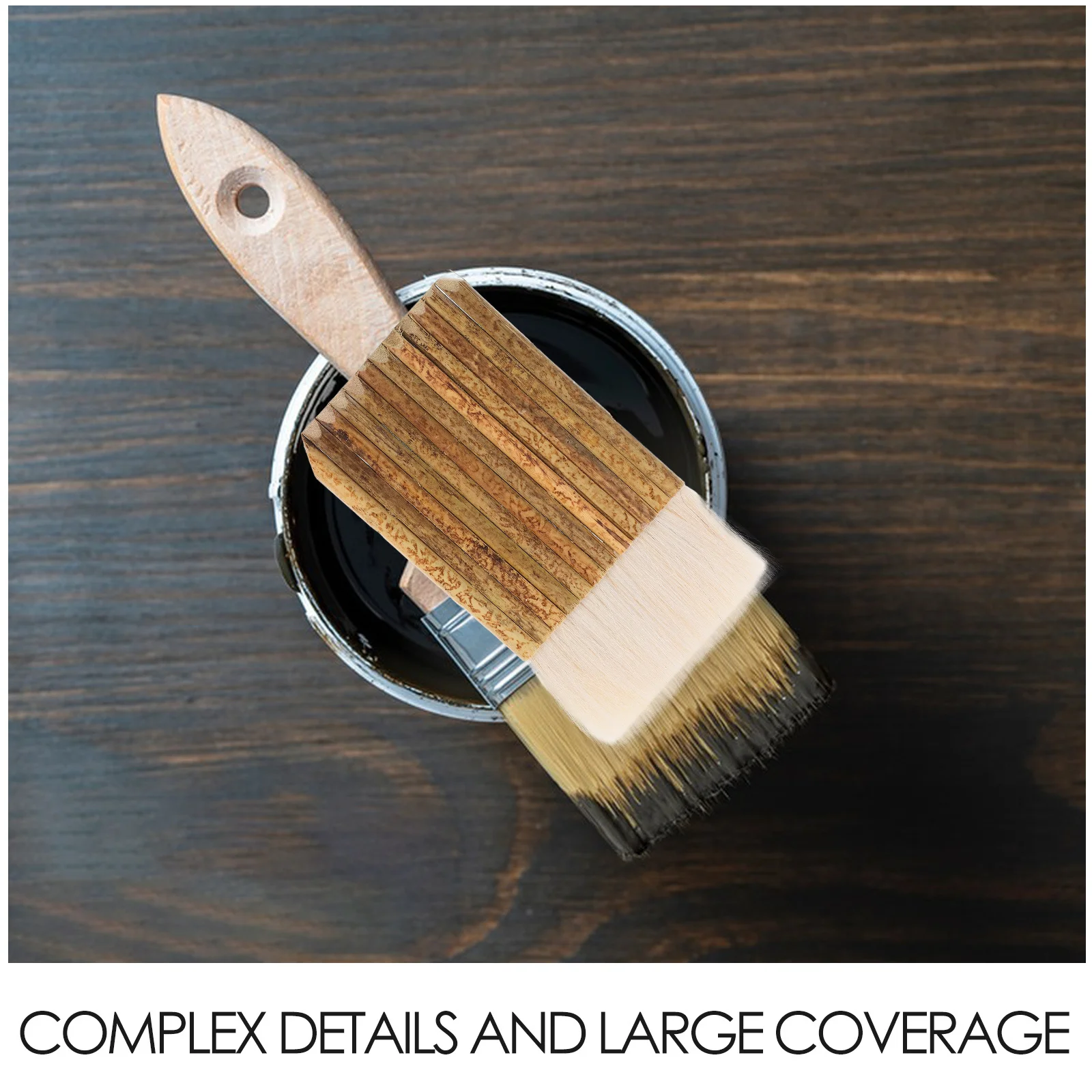 2 قطعة فرش هيك المهنية شعيرات ناعمة مقبض من الخيزران للألوان المائية النفط الاكريليك الخط رسم غسل الإلتصاق الفخار