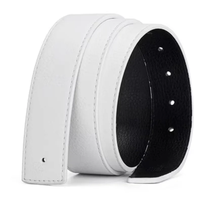 NEUE Luxus Marke Gürtel Männer Hohe Qualität Pin Schnalle Männlich Strap Fashion Echtes Leder Bund Ohne Schnalle 3,8 cm ceinture – Detail 4