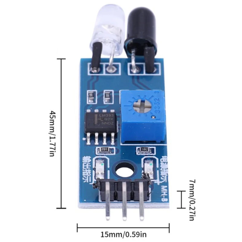 IR Infrared Obstacle Avoidance Sensor Module for arduino Smart Car Robot 3-Pin Reflective Photoelectric