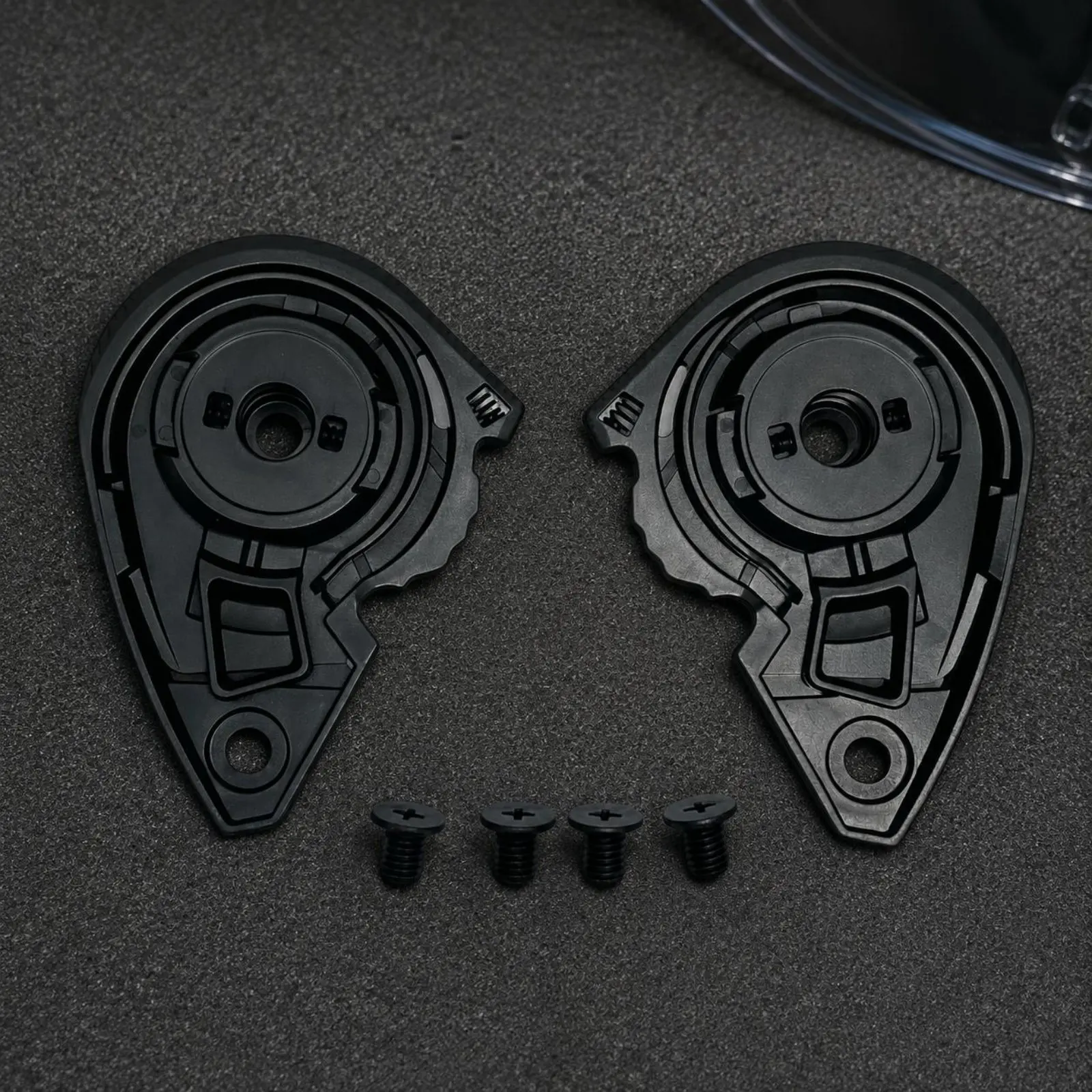 Helmet Visor Base Plate Includes Screws Visor Base Plate Helmet Visor Mount Set Replacement Part Easy Installation for Repair