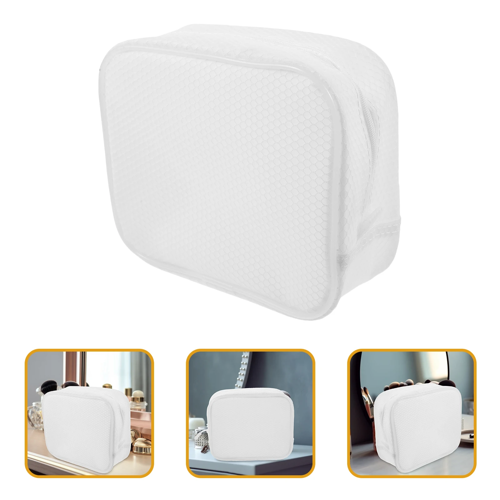 

Eva Bag Waterproof Travel Toiletry Organizer Makeup Case For Women Men Summer Beach Camping Business Trip White