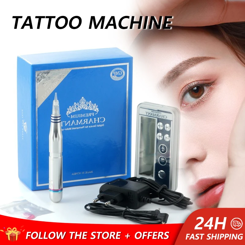 Chargeable Tattoo Machine Professional Charmant 2 Body Paint Semi-Permanent Eyebrow Lip Tattoo Gun Tool Beauty Health Supplies