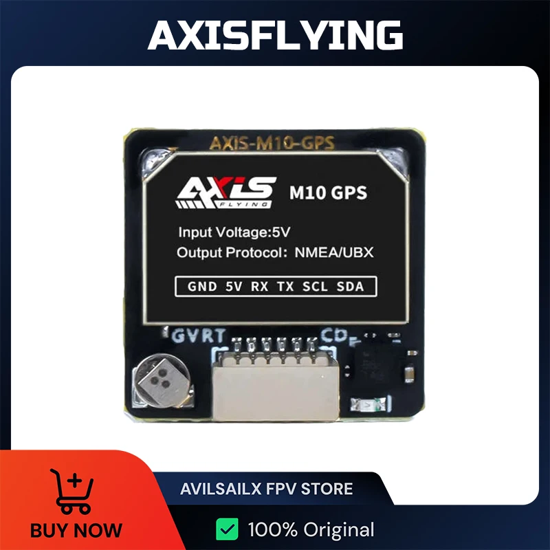 

Axisflying M10 GPS Module Built-In Electronic Compass QMC5883 UBLOX Protocol For RC Airplane FPV Long Range