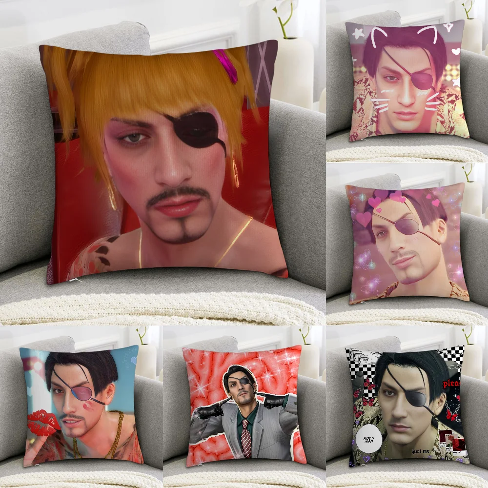 Love G-Goro Majima Y-Yakuza Pillow Case Sofa Decorative Home Double-sided Print Plush Square Throw Pillow Covers Cushion Decor