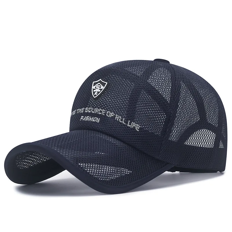 Atmungsaktive Baseballkappe für Damen und Herren, schnell trocknendes Netz, verstellbare Snapback-Sonnenhut, leichter Unisex-Sonnenhut für Outdoor-Sport, Angeln – Detail 6