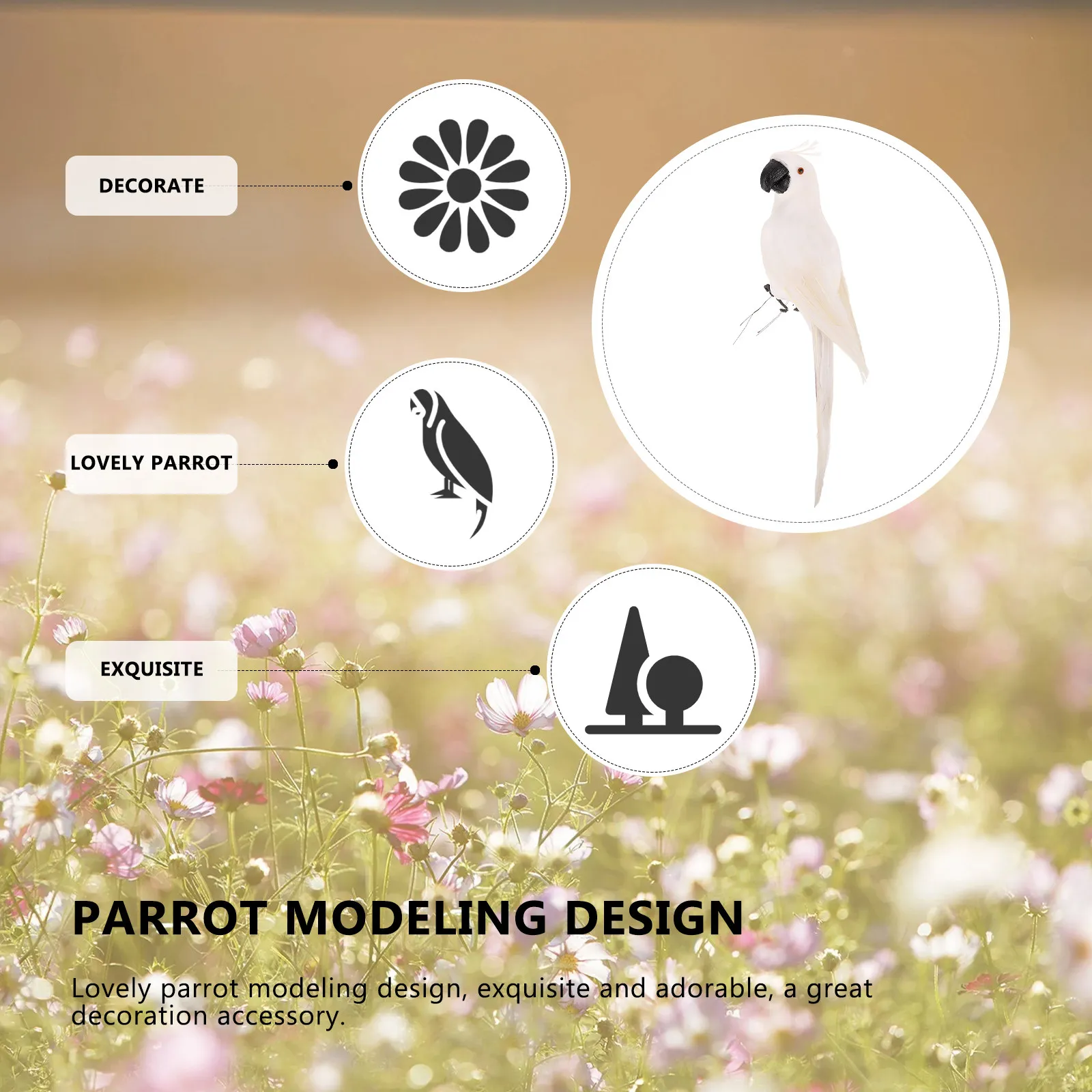 

Прекрасная садовая статуя попугая, тонкая работа, устойчивая к погодным условиям, уличная декорация в виде попугая для двора, парка, сада.