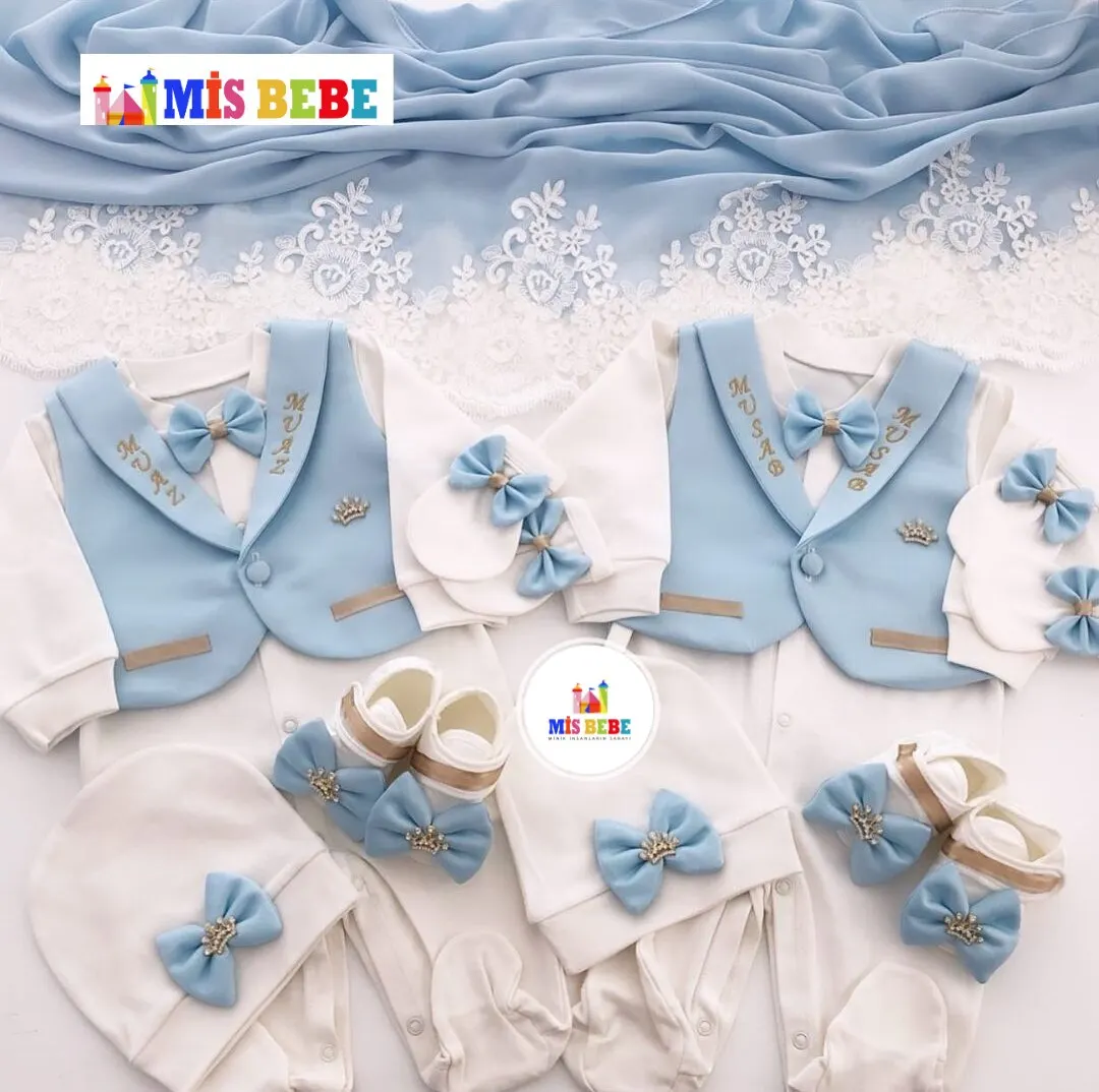 5-Pcs baby boy set clothing personalized outfit custom baby clothes winter spring