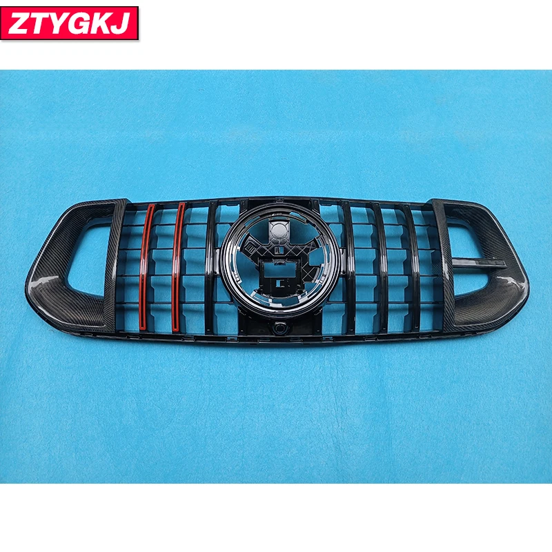 B Style Carbon Fiber Material Racing Grills For Mercedes Benz GLE Coupe 53 63 Tuning 2020 Up